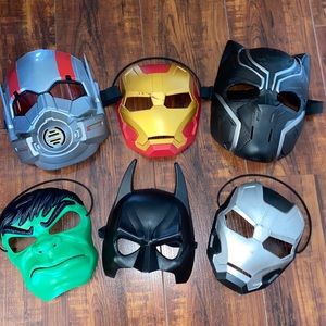 6 Superhero masks dress up props